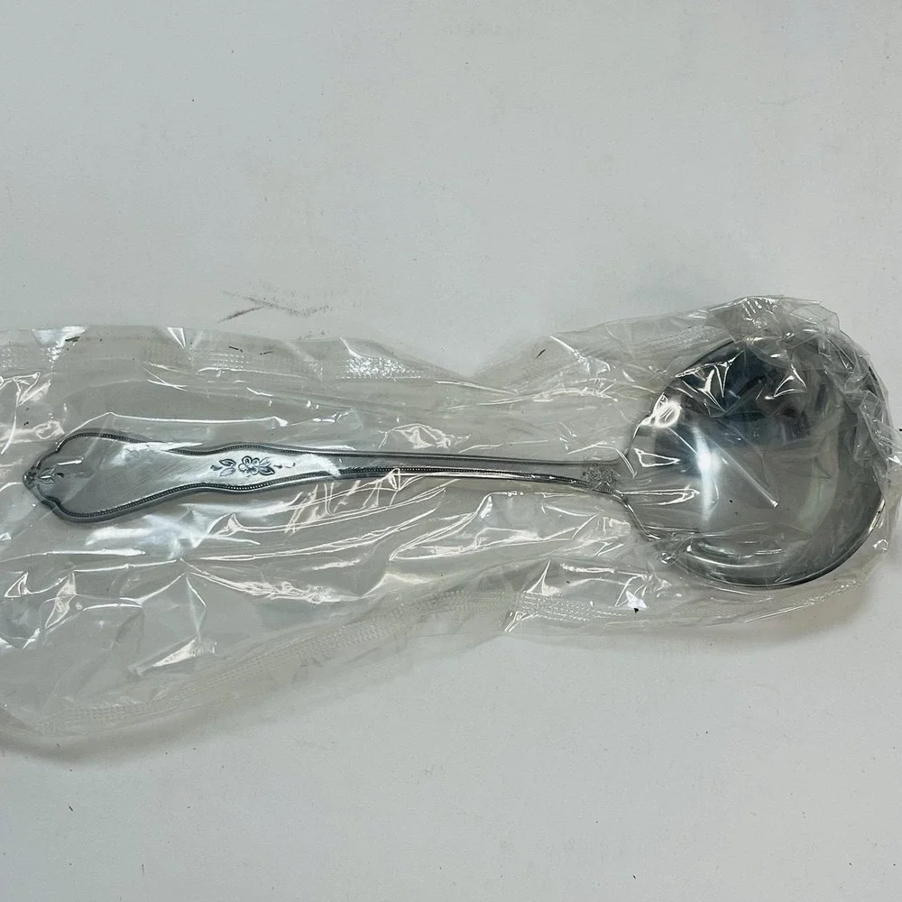 Oneida Morning Blossom 4 Piece‎ Hostess Set Serving Fork Ladle Tablespoon NEW